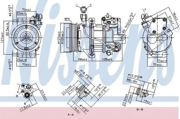 <strong>Компресор кондиціонера NISSENS 890077 (фото 1)</strong>