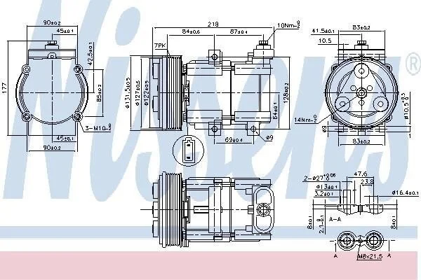 <strong>Компресор кондиціонера NISSENS 890081 (фото 1)</strong>