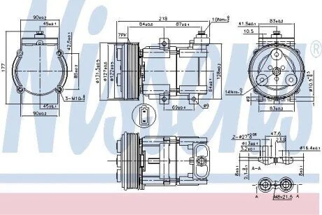 Компресор кондиціонера для Ford NISSENS 890081 фото товару