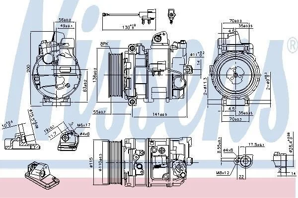 <strong>Компресор кондиціонера NISSENS 890082 (фото 1)</strong>