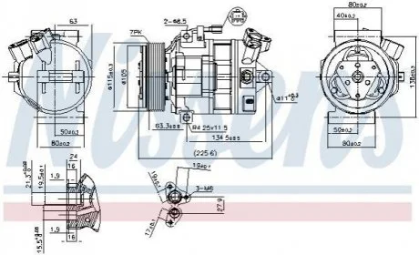 Компресор кондиціонера для Renault, Nissan NISSENS 890138 фото товару