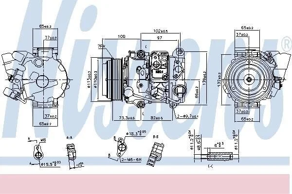 <strong>Компресор кондиціонера First Fit TOYOTA / LEXUS NISSENS 890142 (фото 1)</strong>