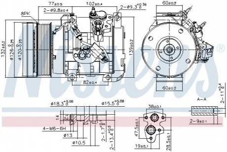 Компресор кондиціонера для NISSENS 890153 фото товару