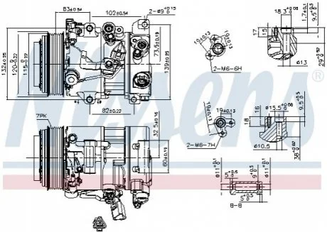 Компресор кондиціонера для Lexus NISSENS 890156 фото товару