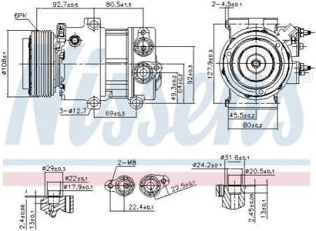 Компресор кондиціонера First Fit для Ford NISSENS 890179 фото товару