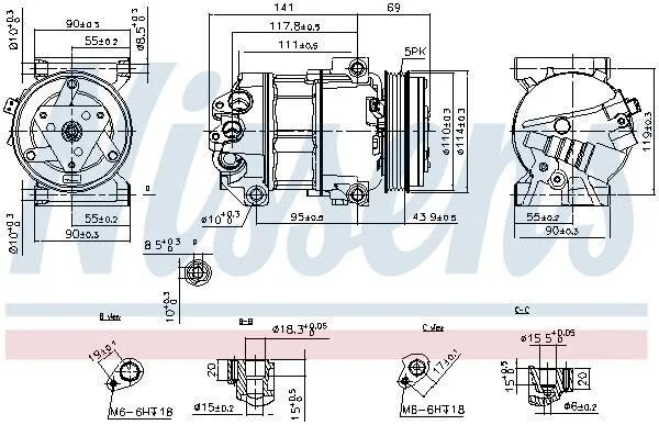 <strong>Компресор кондиціонера NISSENS 890211 (фото 1)</strong>