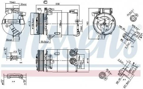 Компресор кондиціонера для NISSENS 890213 фото товару