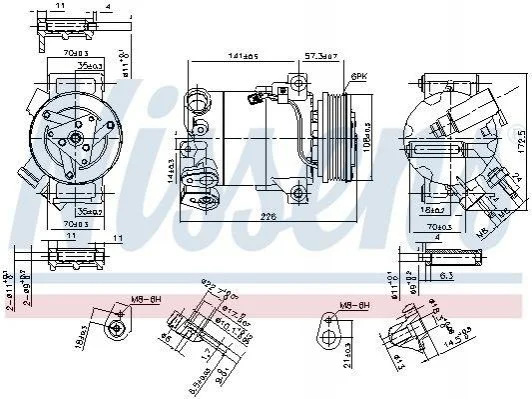 <strong>Компресор кондиціонера First Fit NISSENS 890215 (фото 1)</strong>