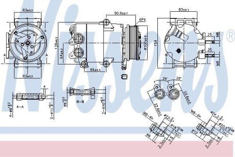 Компресор кондиціонера NISSENS 890216 фото товара