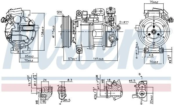 <strong>Компресор кондиціонера NISSENS 890246 (фото 1)</strong>