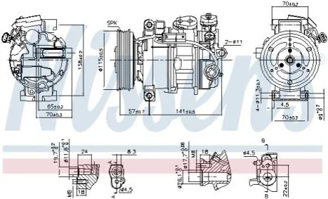 Компресор кондиціонера для Mercedes NISSENS 890246 фото товару