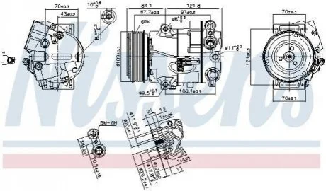 Компресор кондиціонера для NISSENS 890259 фото товару