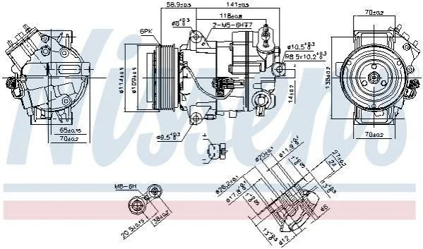 <strong>Компресор кондиціонера NISSENS 890263 (фото 1)</strong>