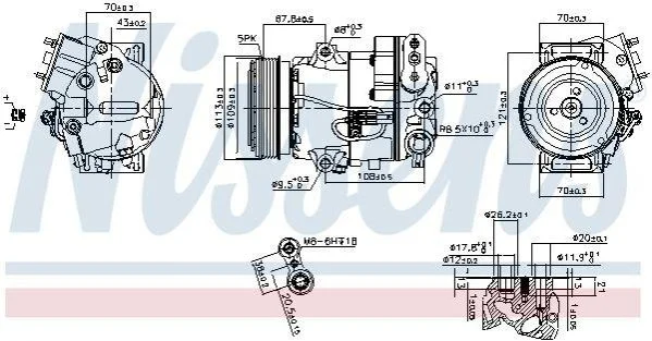 <strong>Компресор кондиціонера NISSENS 890266 (фото 1)</strong>