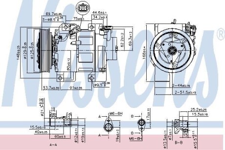 NISSAN Компресор кондиціонера ALTIMA 2.5 06- NISSENS 890293 фото товару