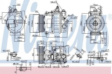Компресор кондиціонера для Mercedes NISSENS 890322 фото товару