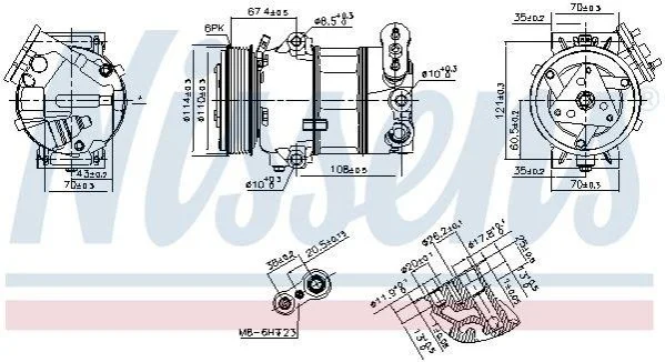 <strong>Компресор кондиціонера NISSENS 890339 (фото 1)</strong>