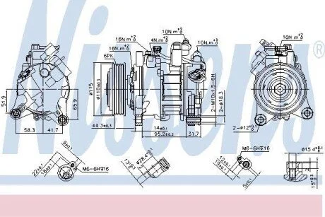Компресор кондиціонера для BMW NISSENS 890397 фото товару