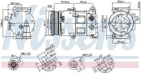 Компресор кондиціонера для Ford NISSENS 890418 фото товару