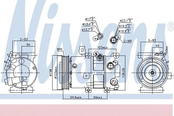<strong>Компресор кондиціонера First Fit NISSENS 890430 (фото 1)</strong>