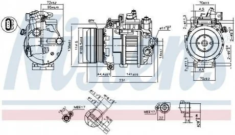 Компрессор кондиционера для Mercedes NISSENS 890552 фото товара