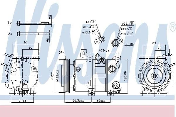 <strong>Компресор кондиціонера First Fit NISSENS 890573 (фото 1)</strong>