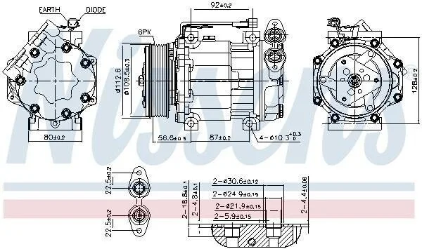 <strong>Компресор кондиціонера NISSENS 890584 (фото 1)</strong>