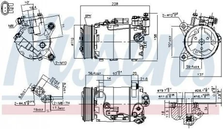 Компрессор кондиционера First Fit для BMW NISSENS 890601 фото товара