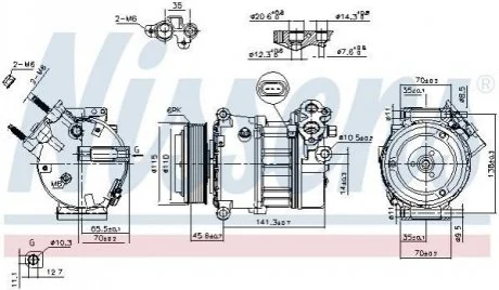 Компресор кондиціонера First Fit для Land Rover, Jaguar NISSENS 890617 фото товару
