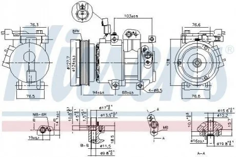 Компресор кондиціонера для Hyundai NISSENS 890621 фото товару