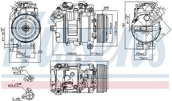 <strong>Компресор кондиціонера First Fit NISSENS 890628 (фото 1)</strong>