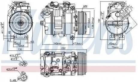 Компресор кондиціонера First Fit для BMW NISSENS 890628 фото товару