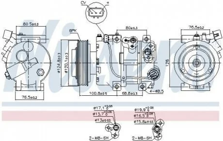 Компресор кондиціонера для KIA, Hyundai NISSENS 890651 фото товару