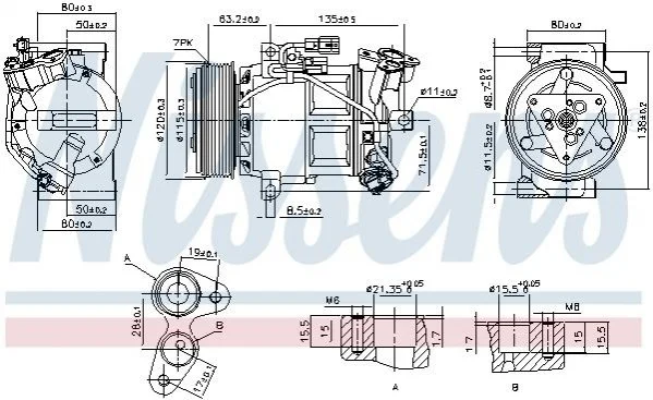 <strong>Компресор кондиціонера NISSENS 890653 (фото 1)</strong>