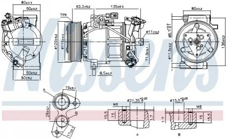 Компресор кондиціонера для Renault NISSENS 890653 фото товару