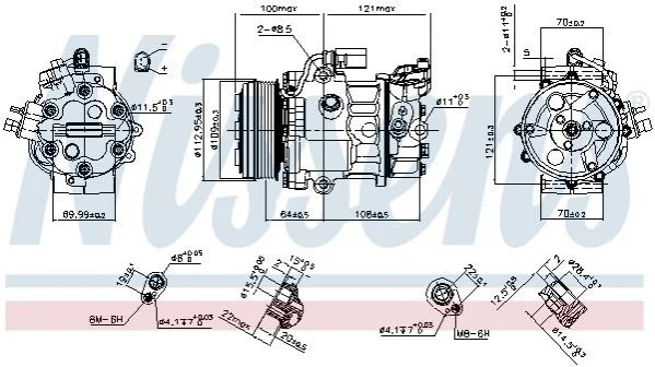 <strong>Компресор кондиціонера NISSENS 890659 (фото 1)</strong>
