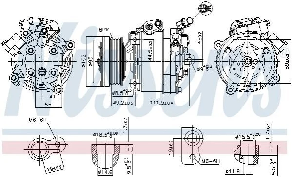 <strong>Компресор кондиціонера NISSENS 890666 (фото 1)</strong>