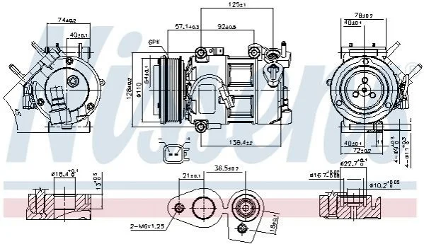 <strong>Компресор кондиціонера First Fit NISSENS 890693 (фото 1)</strong>