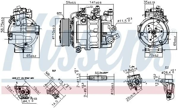 <strong>Компрессор кондиционера First Fit NISSENS 890755 (фото 1)</strong>