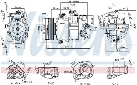 Компресор кондиціонера First Fit для NISSENS 890757 фото товару