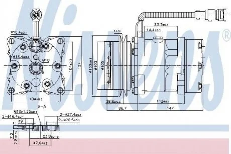 Компрессор кондиционера DAF 95 XF для NISSENS 89078 фото товара