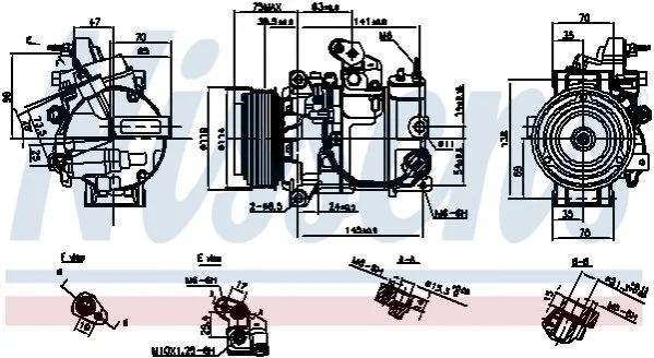 <strong>Компресор кондиціонера First Fit NISSENS 890816 (фото 1)</strong>