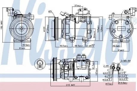 Компресор кондиціонера для KIA, Hyundai NISSENS 89085 фото товару