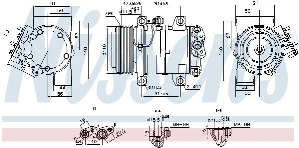 <strong>Компресор кондиціонера NISSENS 890874 (фото 1)</strong>