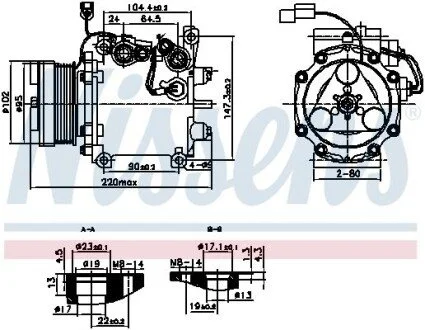 Компресор кондиціонера для NISSENS 890879 фото товару