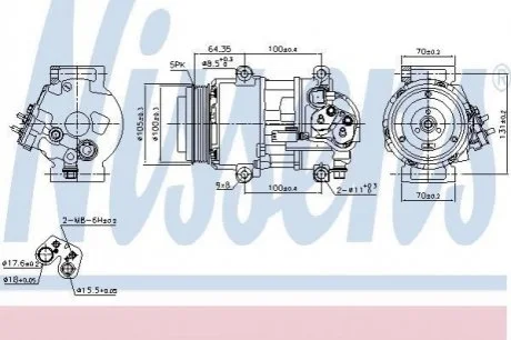 Компресор кондиціонера для Mercedes NISSENS 89089 фото товару