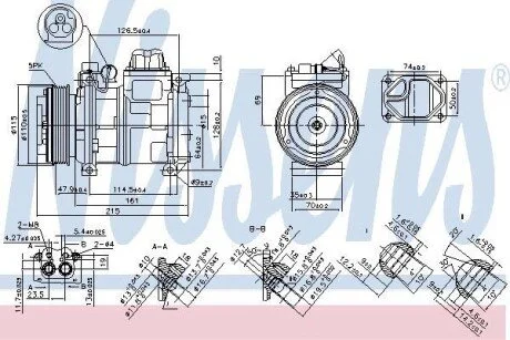 Компресор кондиціонера для BMW NISSENS 89093 фото товару