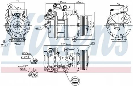 Компресор кондиціонера для NISSENS 89116 фото товару