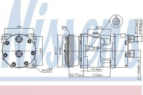 Компресор кондиціонера First Fit для Renault NISSENS 89123 фото товару