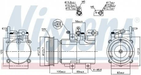 Компрессор кондиционера для Hyundai NISSENS 89194 фото товара